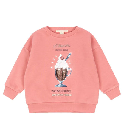 Fashion Girls Sweatshirts 2026 Spring Heart Cherry Printed Children Hoodies and Pant Suit Kids girl Cardiagn and Skirt Clothes