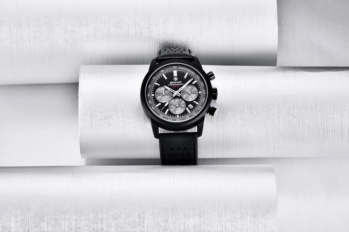 BENYAR 5188 New Quartz Watches for Men Top Brand 42MM Military Watch Luxury Chronograph 30M Waterproof Male Clock Reloj Hombre