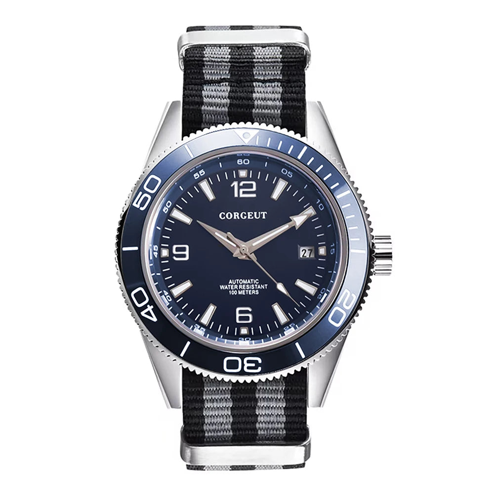 Luxury Corgeut Automatic Mens Watches Ceramic 10bar Swim Stainless Steel NH35A Watch Men Mechanical Wristwatch Relogio Masculino