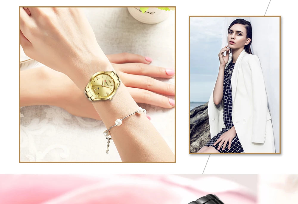 TOP Luxury Rose Gold Women's Watch Stainless Steel Ladies Wrist Watches Relogio Feminino Fashion Female Hour Reloj Mujer