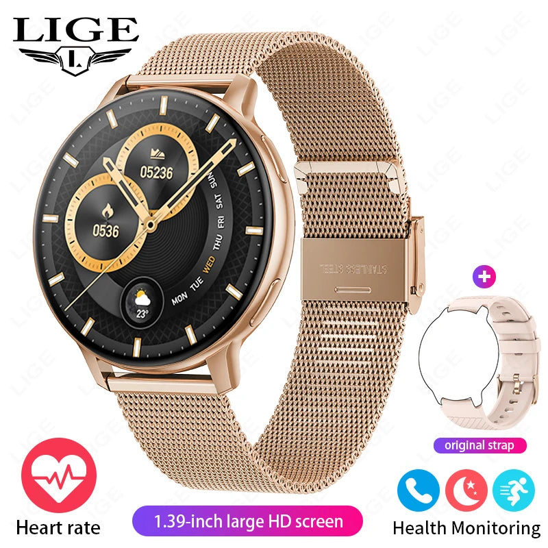 LIGE Bluetooth Call Smart Watch Women Fashion Watches Custom Dial Sport Fitness Health Tracker Smartwatch for Android IOS 2026
