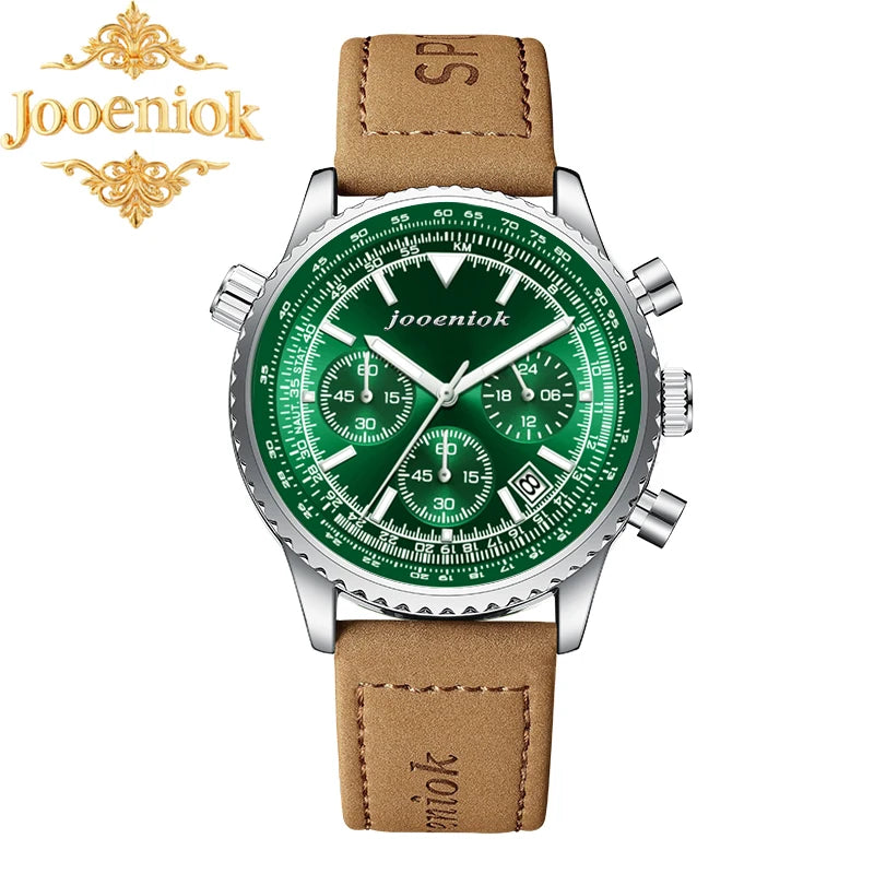 2026 New Top Luxury Man Wristwatch Sport Fashion Leather Quartz Watch For Men Chronograph Date Waterproof Luminous Men's Watches