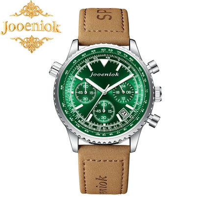 2026 New Top Luxury Man Wristwatch Sport Fashion Leather Quartz Watch For Men Chronograph Date Waterproof Luminous Men's Watches