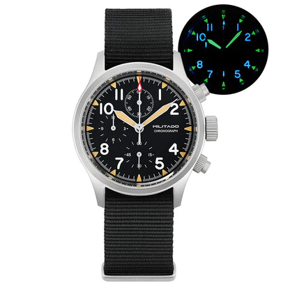 Militado ML1868KF 3 Dial Quartz Watch VK67 Sports Chronograph Watches Man Luminous Sapphire Glass 100M Waterproof 39Mm Watches
