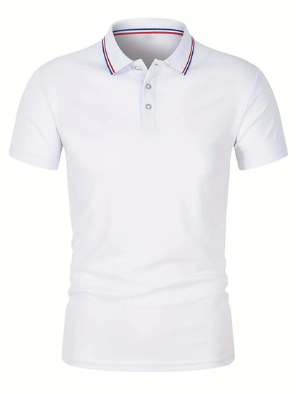 2025 Hot Sale Men's Summer Casual Breathable Comfortable Polo Shirt Men's Solid Color High Quality Short Sleeve T-Shirt