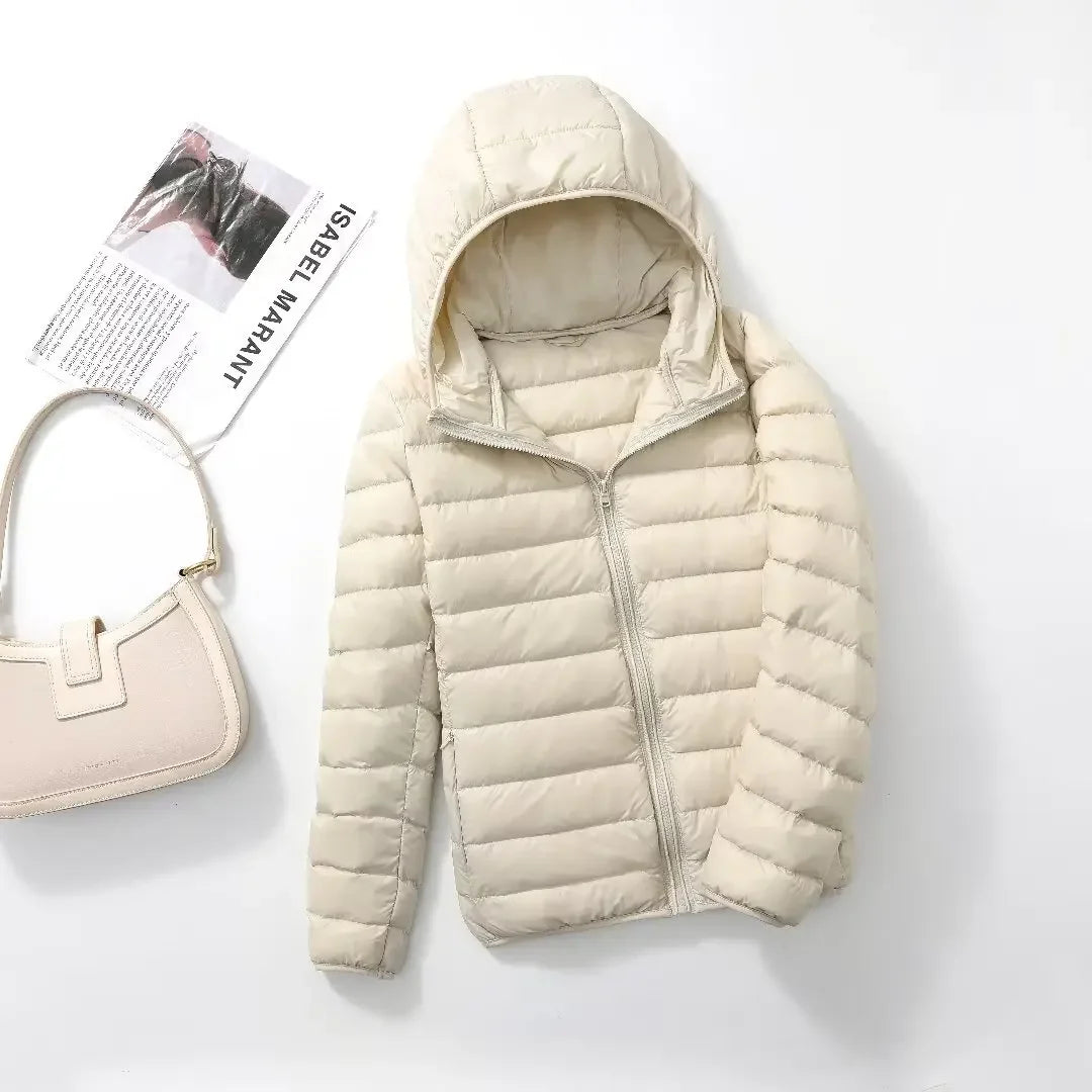 15 Colors Women Puffer Jackets Plus Size 5xl 6xl 7xl 2025 New Spring Autumn Hooded Female Ultra Lightweight Packable Down Coats