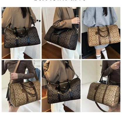 Women's Classic Boston Handbag Large Capacity Elegant Travel Duffle Bags for Women Weekend Luggage Travel Shoulder Bag