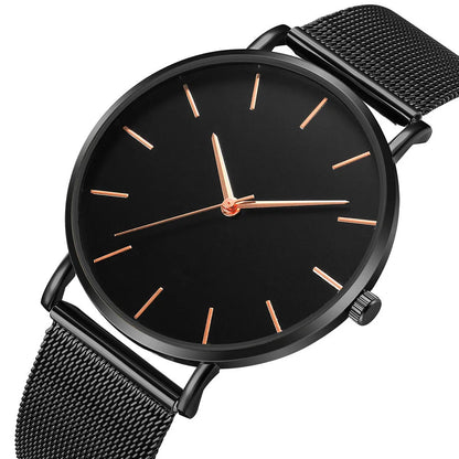 Top Brand Women's Watches Luxury Metal Mesh Simple Quartz Watches Fashion Elegant Rose Gold Ladies Wristwatch Clock Reloj Mujer