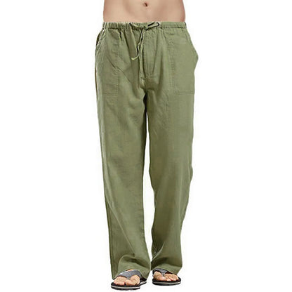 Fashion Mens Linen Wide Pants Korean Trousers Oversize Sports Streetwear Male Spring Yoga Pants Casual Men Clothing Sweatpants
