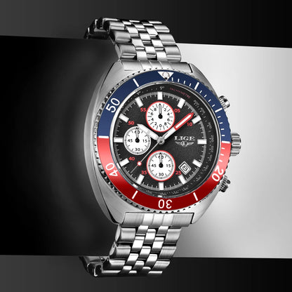 LIGE New Business Luxury Watches Men Top Quality Fashion Quartz Wristwatches Male 30M Waterproof Casual Mens Watch Gifts Reloj