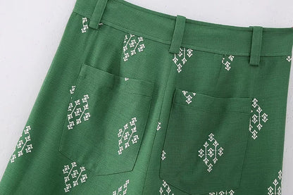 Vintage Women Loose Boho Linen Pants 2023 Summer Fashion Ladies Vocation Soft Embroidery Trousers Female Casual Bottoms Chic