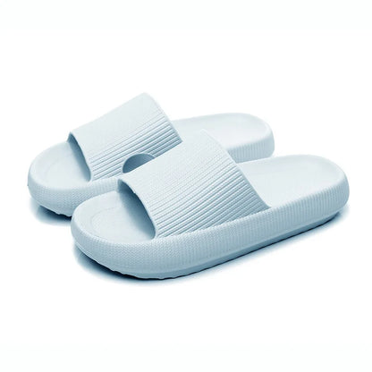 Women Thick Platform Cloud Slippers Indoor Home Eva Soft Sole Pillow Slides Sandals Woman 2025 Summer Non Slip Beach Flip Flops