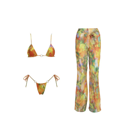 3 Pieces Bikini Women Swimsuit 2025 Female Swimwear Push Up Beachwear Swimming Suit Bathing Suit Pants Micro Bikini Set Biquini