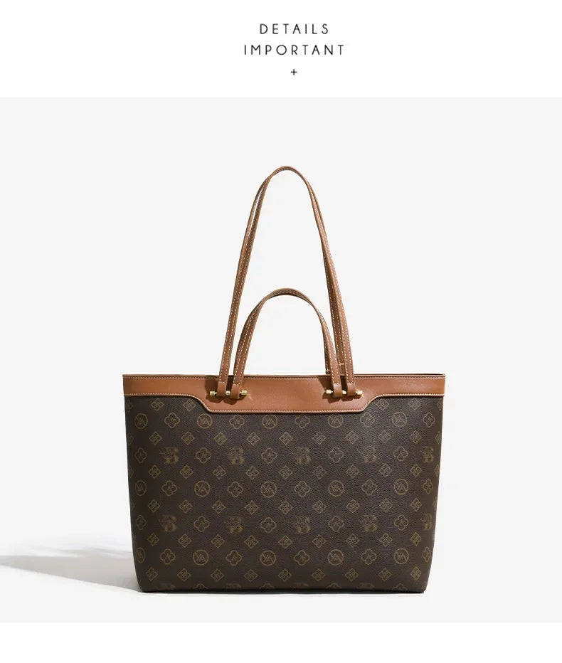 2026 New Women's Retro Casual Tote Bags - Large Capacity Color Block Handbags Versatile Trendy Shoulder Bags for Daily & Commute