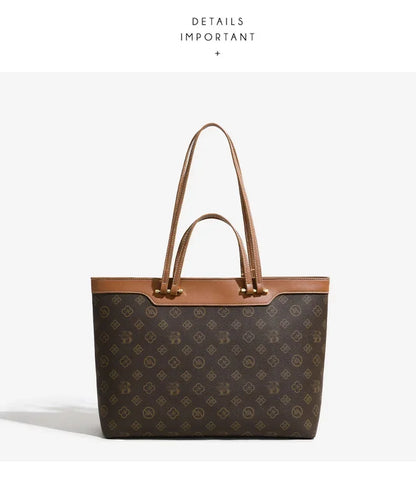 2026 New Women's Retro Casual Tote Bags - Large Capacity Color Block Handbags Versatile Trendy Shoulder Bags for Daily & Commute