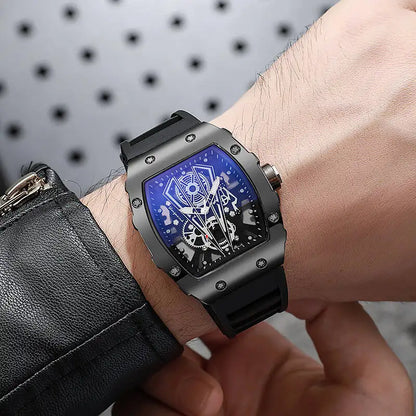 1/2PCS Fashion Men Watches Luxury Large Dial Quartz Watch Casual Silicone Band Men's Sports Watches Reloj Hombre（Without Box）