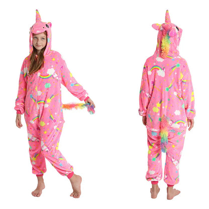 boys girls stitch kigurumi pajamas children winter flannel onesies kids panda tigger dinosaur pijama baby blanket sleepers