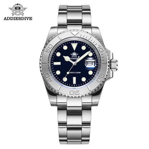 ADDIESDIVE New Luxury Men's Watch Stainless Steel BGW9 Super Luminous Quartz Men's Watch Diver 200m Men Analog Watches MY-H3C