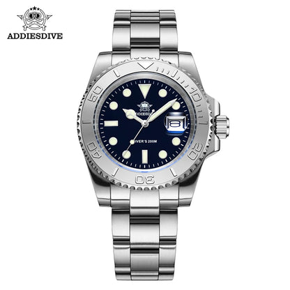 ADDIESDIVE New Luxury Men's Watch Stainless Steel BGW9 Super Luminous Quartz Men's Watch Diver 200m Men Analog Watches MY-H3C