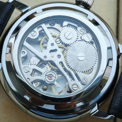 Vintage Mechanical Watches Men Minimalist Dial Automatic Wristwatch Man Hat Glass Drop Shipping Timepieces