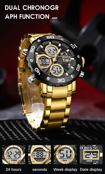 LIGE Watches For Men Luxury Brand Sport Quartz Wristwatch Waterproof Military Digital Clock Steel Men Watch Relogio Masculino