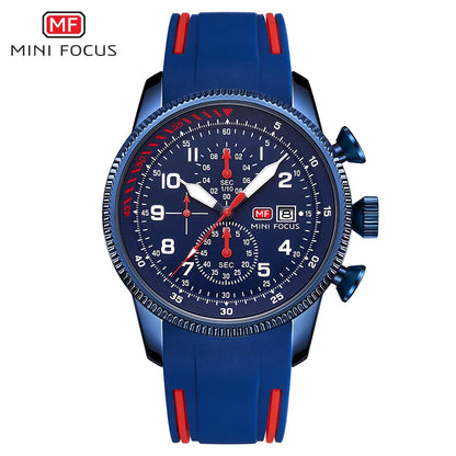 MINI FOCUS Electronic Quartz Mens Watches Auto Date Wristwatch Water Resistant Clock Gift for Men relogio masculino 0379G
