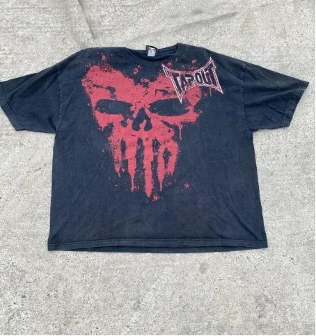 Street Style Women Tops Short Sleeve Summer Retro gothic style haute Highend design stamp duty y2k Punk Style  korean fashion