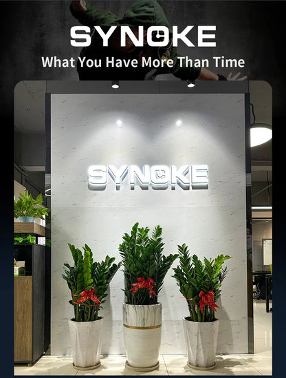 SYNOKE Digital Watches Men Sports Luminous Multifunction Waterproof Chrono Wristwatch Outdoor and Running Student Seven Light