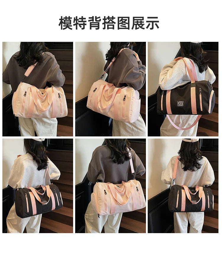 Fashion Travel Bags For Women Large Capacity Men's Sports bag Waterproof Weekend Sac Voyage Female Messenger Bag Dry And Wet