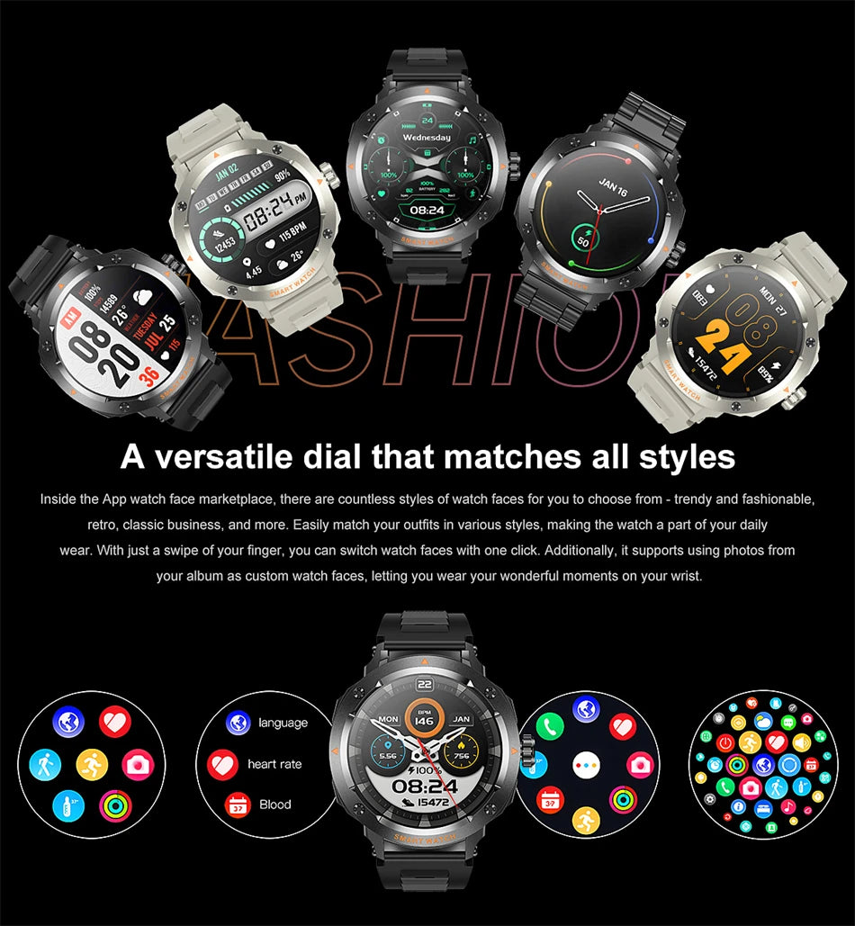 NFC Smart Watch Wireless Earphone 2 in1 Bluetooth Call Men Smart Watches Heart Rate Monitor Music Playing Headphones Smartwatch