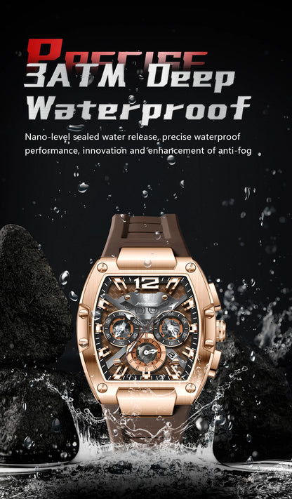 POEDAGAR Fashion Military Men's Watches Luminous Waterproof Date Sports Male Clock Chronograph Silicone Quartz Luxury Wristwatch