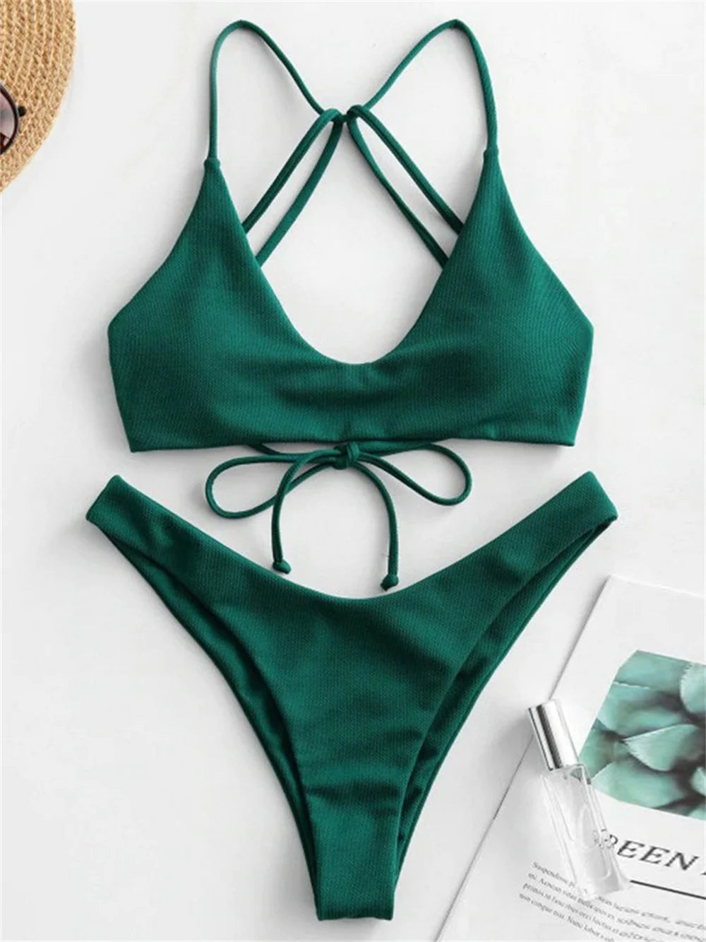 Sexy String Backless Bikini Push Up Extreme Swimsuit Micro Bikinis Vacation Swimwear Women Beach Outfits Bathing Suit Summer Set