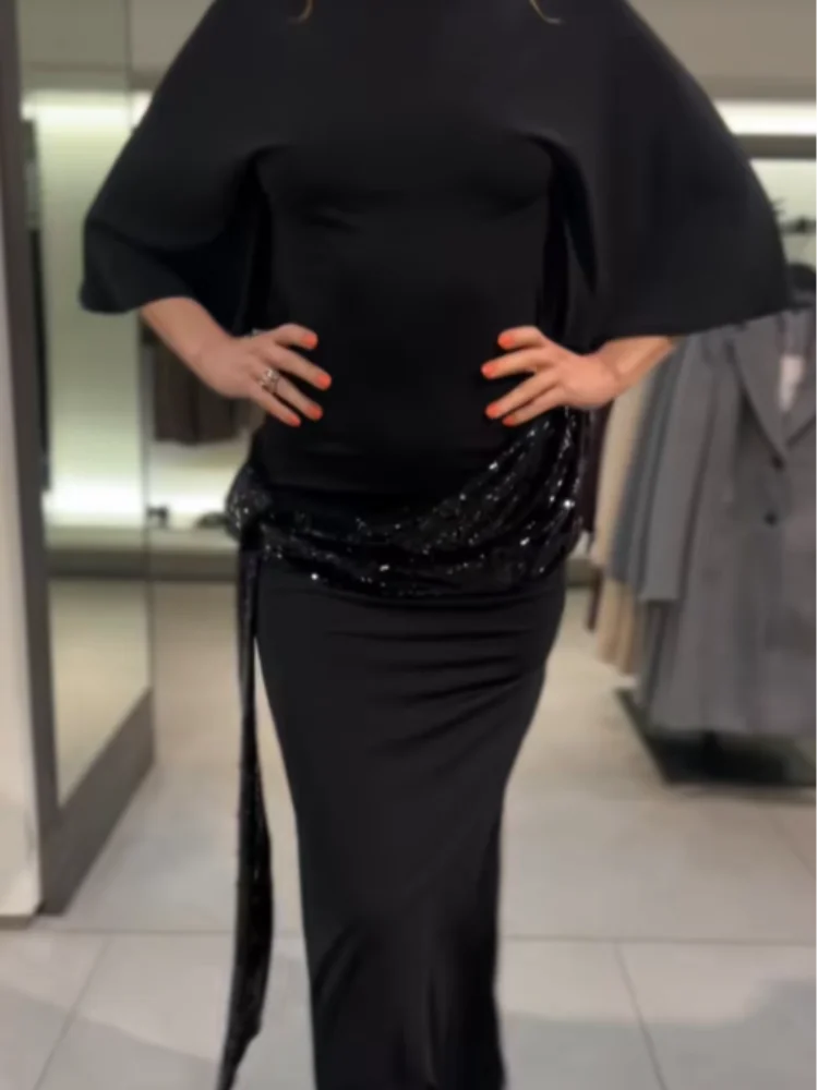 Lady Sexy Sequin Mesh Halter Long Party Dress Slim Sleeveless Backless Female Mermaid Dresses 2026 Spring Shiny Evening Gowns