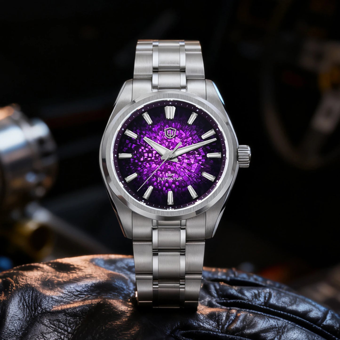 Watchdives 38mm Men Quartz Watch VH31 Sweep Seconds Movement ice Crystal Titanium Waterproof Watches WD0003B WD0003C WD0003D