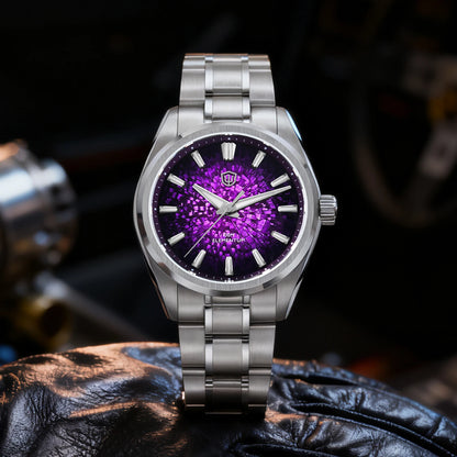 Watchdives 38mm Men Quartz Watch VH31 Sweep Seconds Movement ice Crystal Titanium Waterproof Watches WD0003B WD0003C WD0003D