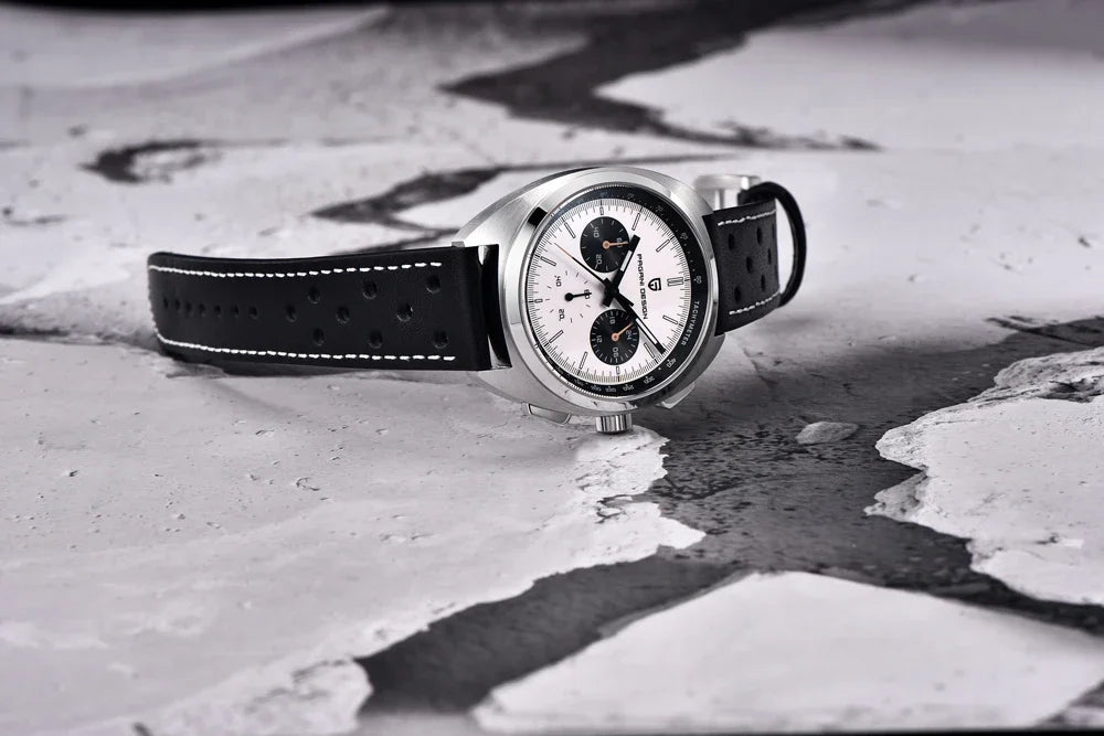 2026 New PAGANI DESIGN Mens Panda Watches Luxury Quartz Watch For Men Chronograph Wristwatches AR Sapphire Leather Luminous Gift