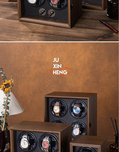 Luxury 1 Slot Automatic Watch Winder Walnut Wood Silent Motor Watch Storage Box Gift for Men Watch Winder for Automatic Watches