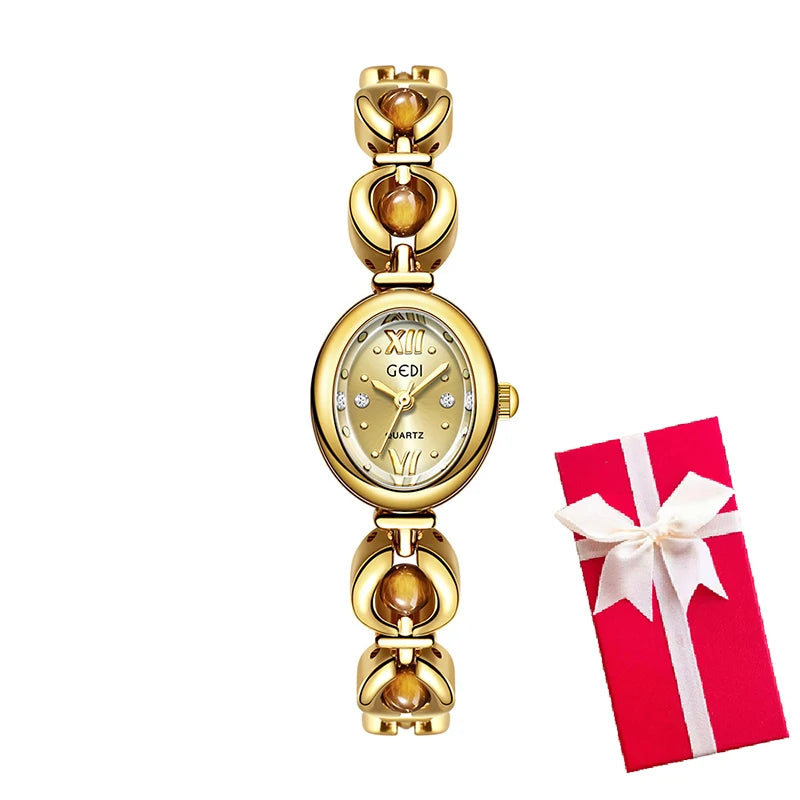 Gold Women Bracelet Watches For Ladies Wrist Watches Top Brand Luxury Elegant Women Dress High Quality Watches Quartz Minimalist