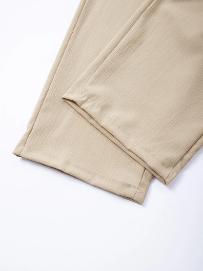 Men's Casual Trousers 2025 Spring/Summer New Man Large Size white Straight trousers Solid Beach black Fitness Pants S-XXXL