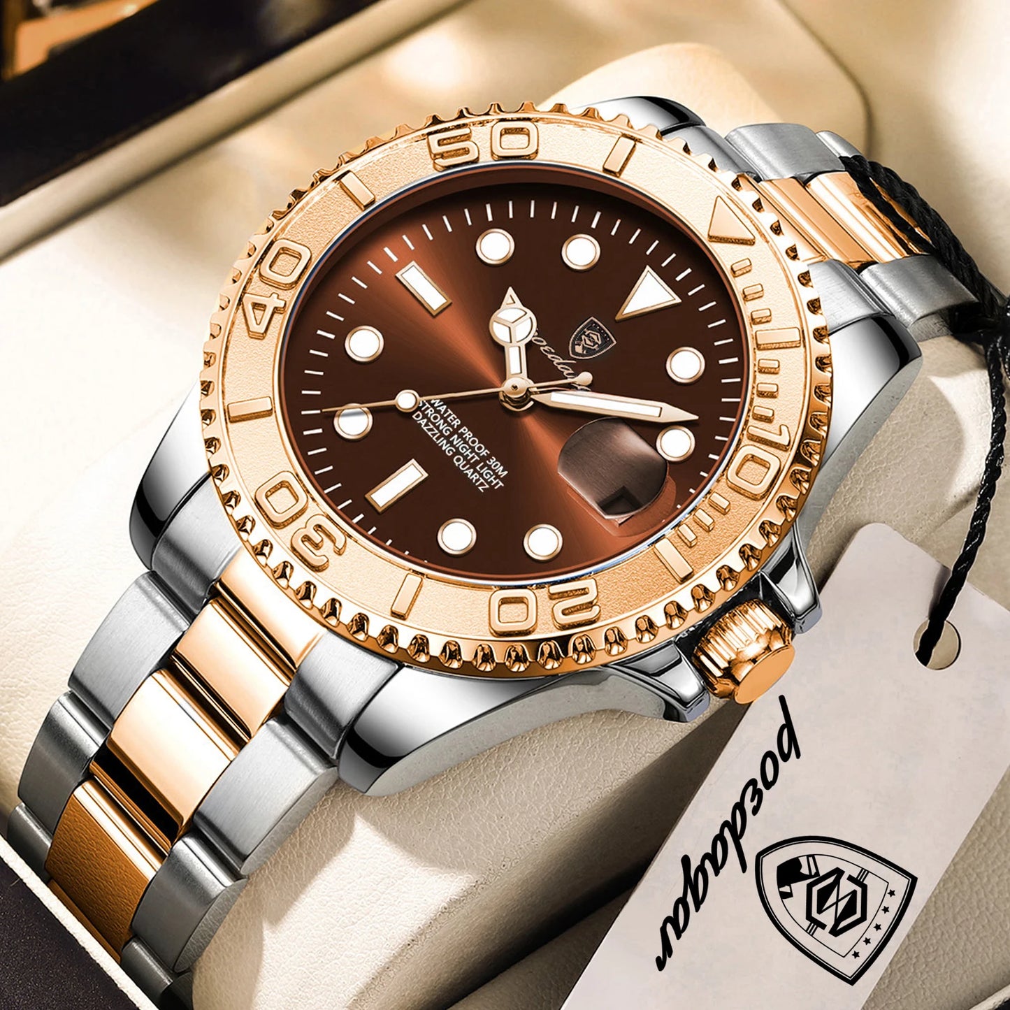 POEDAGAR Top Luxury Male Watch Waterproof Luminous Date Men Watch Stainless Steel Male Clock Sport Fashion Men's Quartz Watches