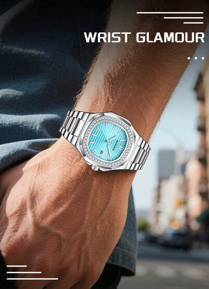 LIGE New Fashion Date Couple Watches 30M Waterproof Luminous Valentine's Day Gift Stainless Steel Watch Men Women Quartz Watch