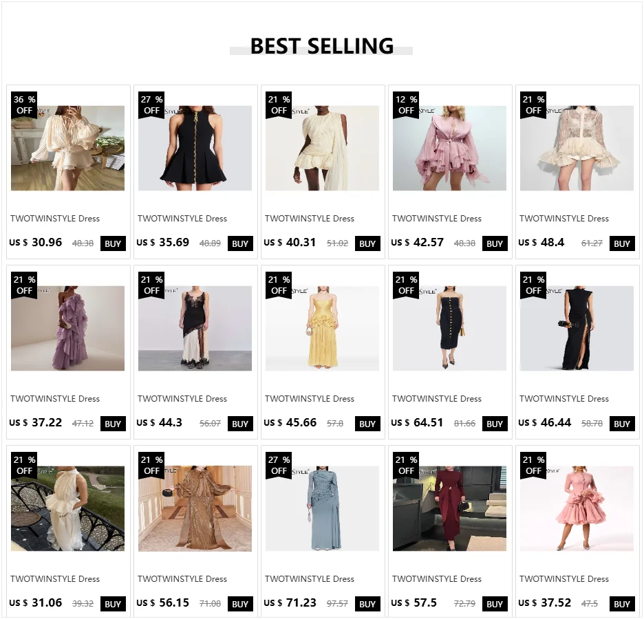 TWOTWINSTYLE Summer Loose Dress For Women Square Collar Sleeveless High Waist Print Colorblock Midi Dresses Female Clothing 2022