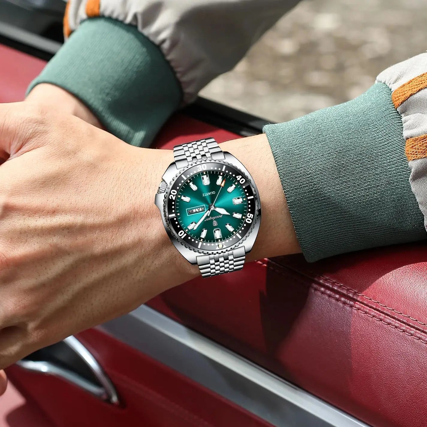 POEDAGAR Luxury Brand Men Clock Date Week Fashion Quartz Male Wristwatch Luminous Waterproof Stainless Steel Men's Watches Reloj