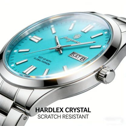 PAAZOMU Man Fashion Wristwatch Business Stainless Steel Band Quartz Men Watch Waterproof Luminous Date Square Men's Watches