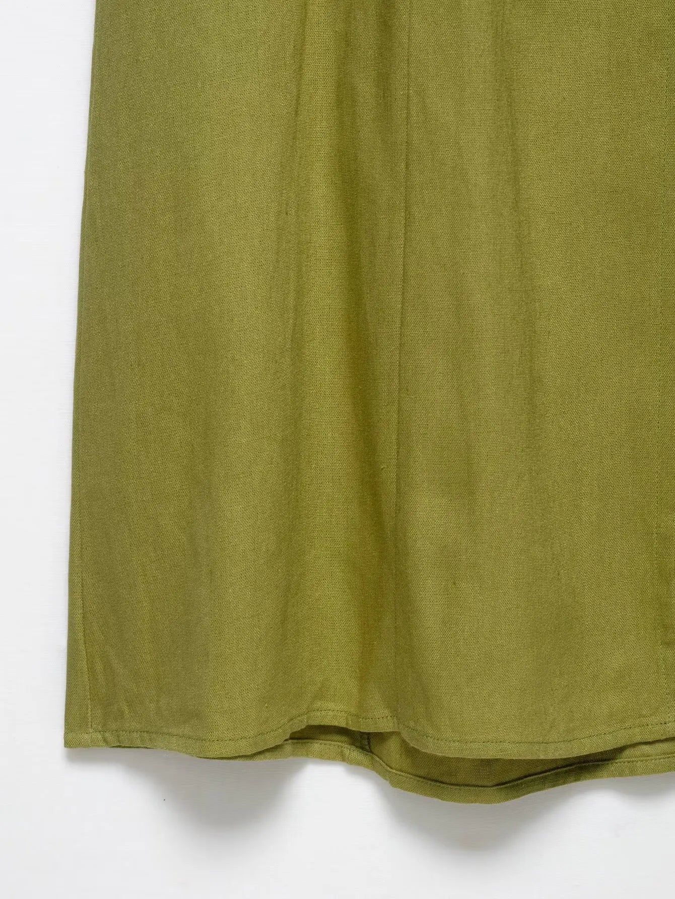 2025 Summer Elegant Dress Women Fashion Solid Square Collar Sleeveless Single Breasted Dress Ladies Vacation Green Spilt Dresses