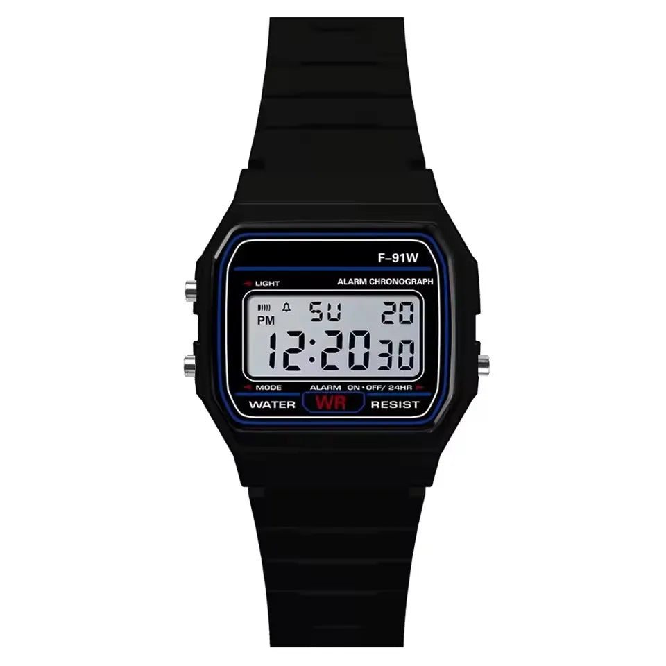 F-91W LED Electronic Watches for Women Men Waterproof Children's Led Sports Watch