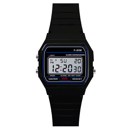 F-91W LED Electronic Watches for Women Men Waterproof Children's Led Sports Watch