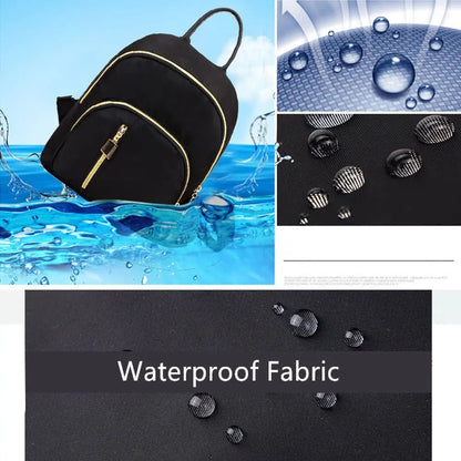 Women's Multi-Function Fashion Girl Oxford Daypack Travel Cute Mini Backpack Men Shoulder Bag Black Purse Hot