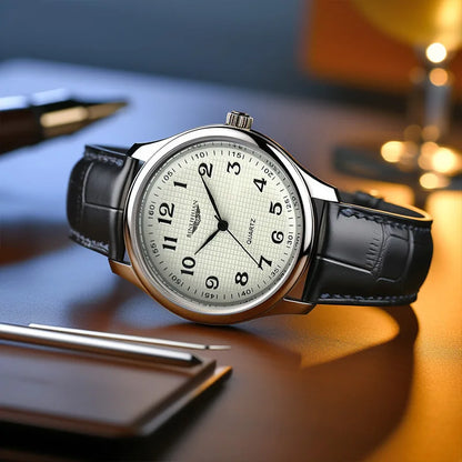 2026 Man Wristwatch Luxury Business Waterproof Men Watch For Men Quartz Clock Leather Men's Watches reloj+Box Men's Gift