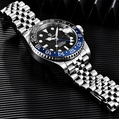 PAGANI DESIGN 2026 GMT Watches Men Luxury Sapphire Automatic Mechanical Watch 40MM Stainless Steel Waterproof Watches for men